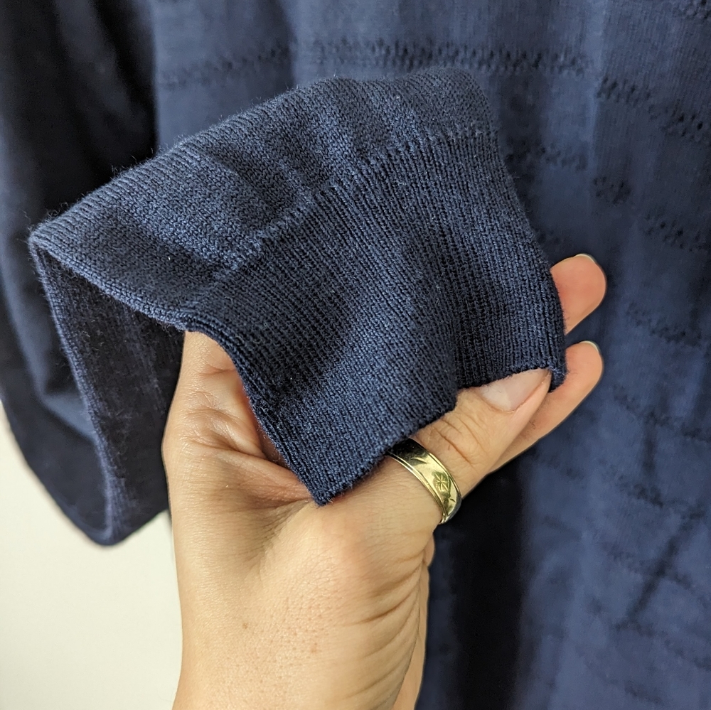 Topman | Knit Crewneck Navy Sweater - Picture 6 of 9